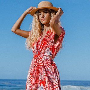 Emmy Leafy Wrap Dress